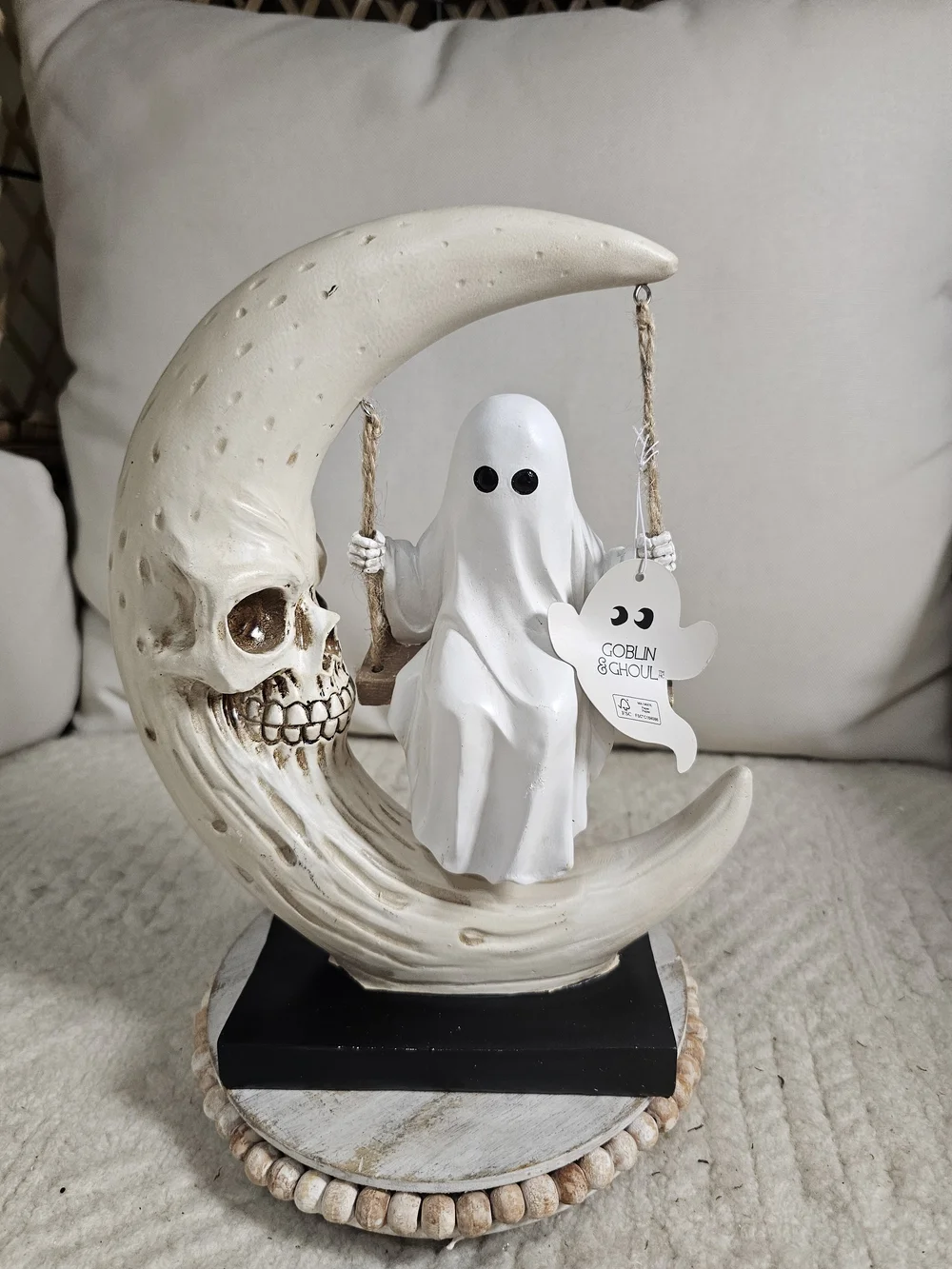 NWT Goblin & Ghoul Ghost Swing on Moon Halloween Decor viral